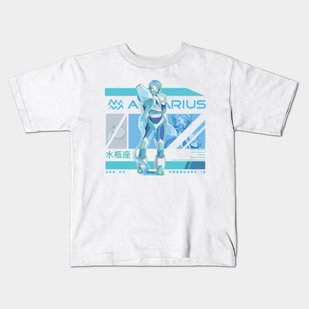 aquarius Kids T-Shirt by ijoneon